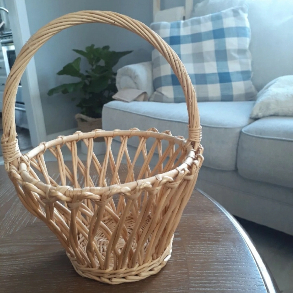 Boho wicker basket - Picture 2 of 2
